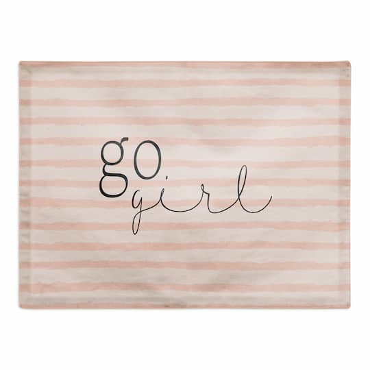 Go Girl Stripes 18" x 14" Cotton Twill Placemat